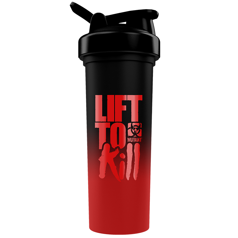 Deluxe 1L / 35oz Gym Shaker Cup / Bottle (Transparent Red)