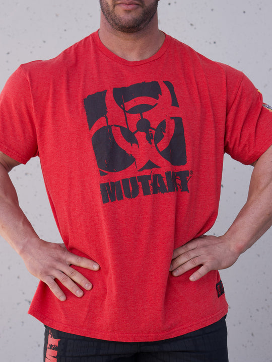 MUTANT® BORN HARDCORE Graffiti Gym T-Shirt (Red)