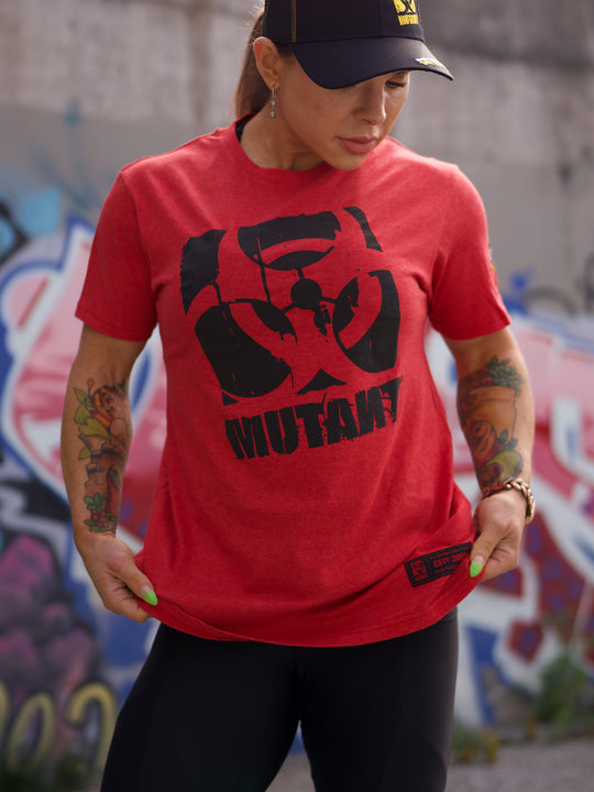 MUTANT® BORN HARDCORE Graffiti Gym T-Shirt (Red)