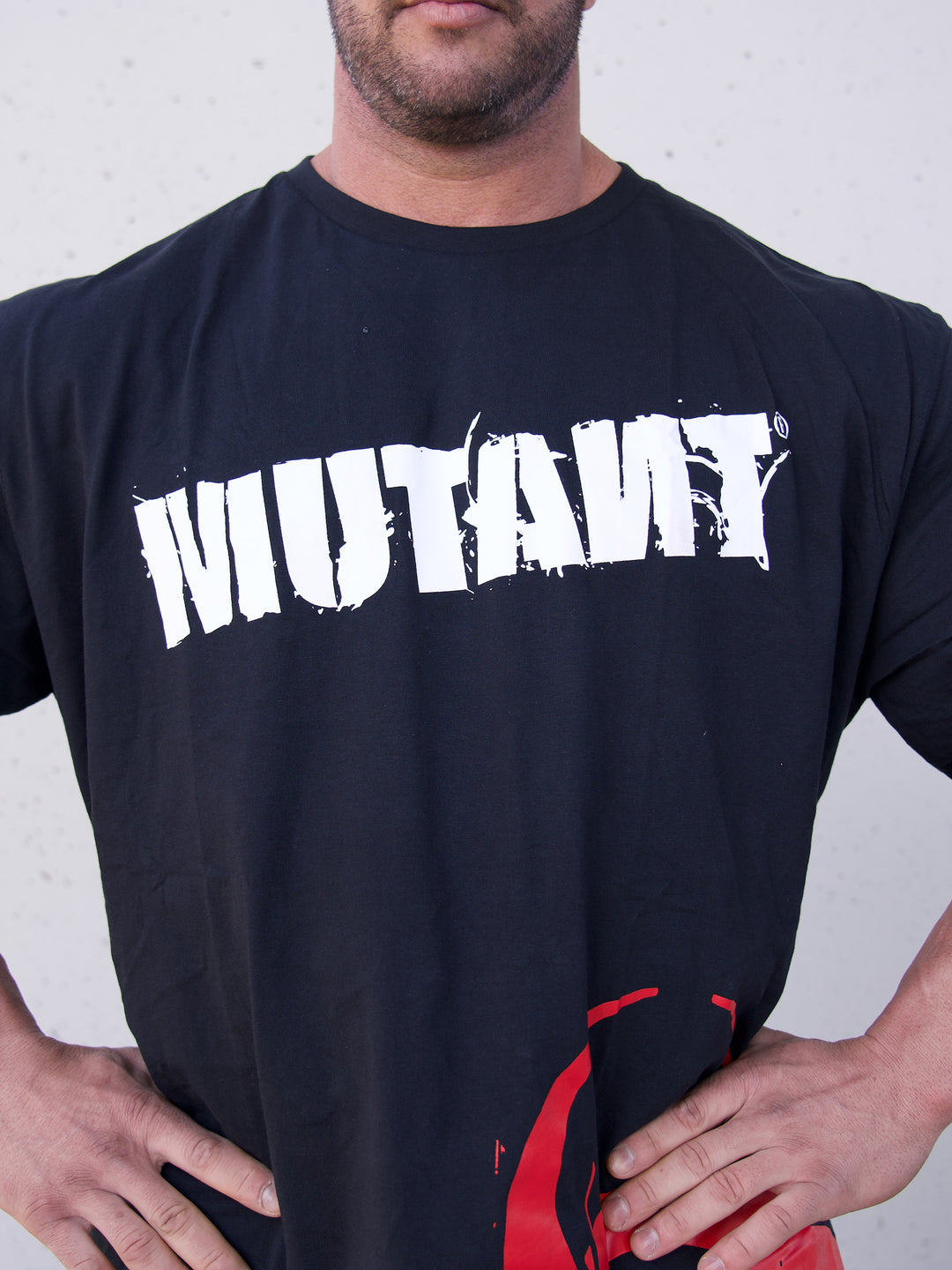 MUTANT® BORN HARDCORE Biohazard Oversized Gym T-Shirt (Black)